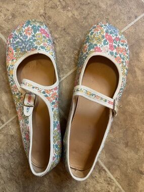 Floral Mary Jane Ballet Flats - handmade using liberty fabrics